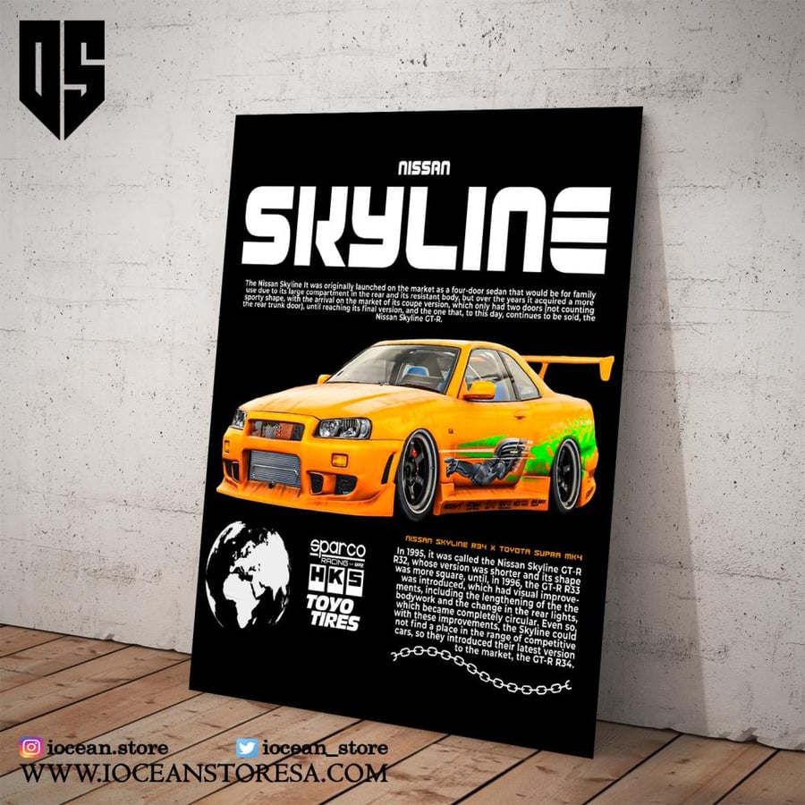 Metal poster - SKYLINE X SUPRA