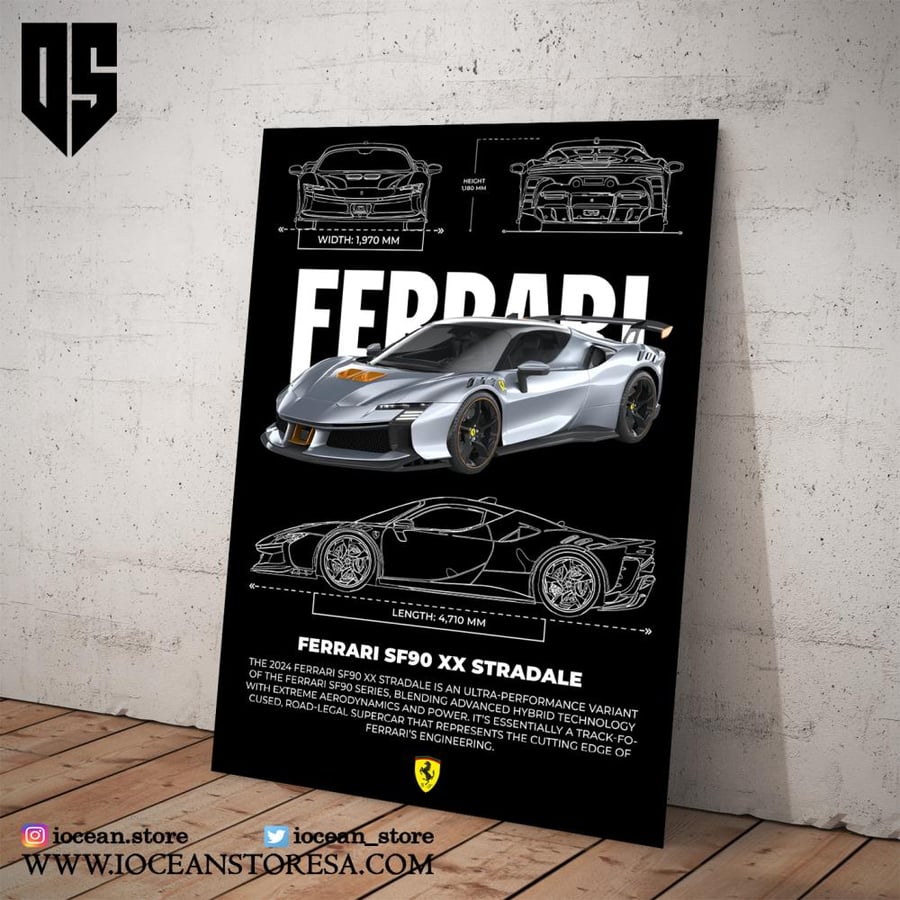 Metal board / poster - FERRARI SF90 XX STRADALE