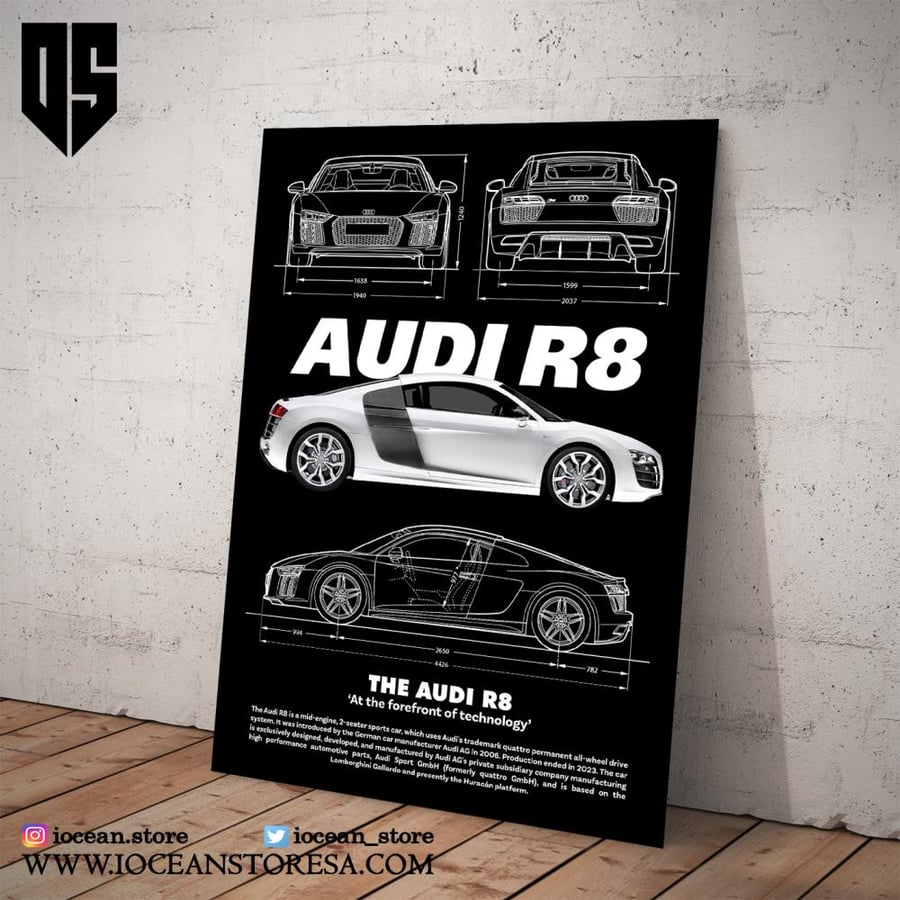 Metal plate / poster - AUDI R8