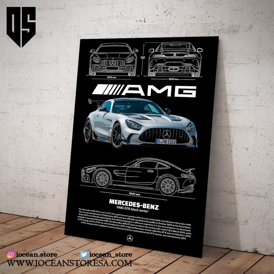 Metal poster - Mercedes Benz AMG GT Black Series