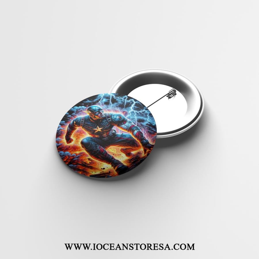 Badge - Badge - Button - Badge - Pin - Captain America - Captain America