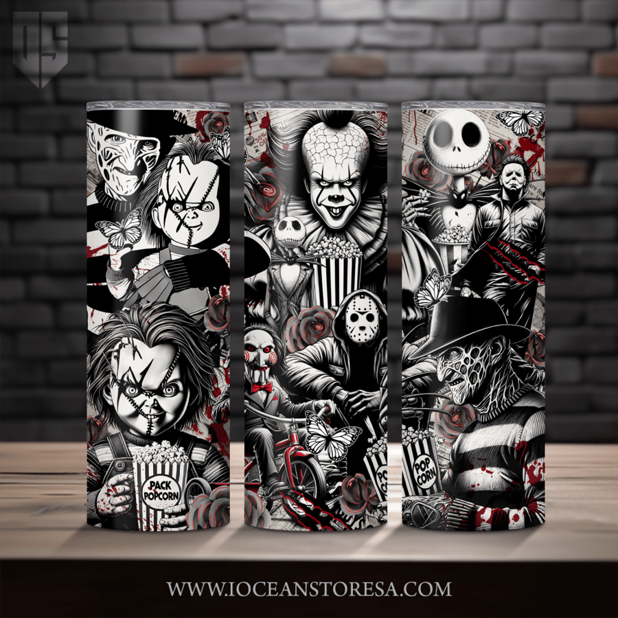 ‏Tumbler / ترافل مق سعة 20 أونصة -  تمبلر - شخصيات مرعبة - horror movie characters
