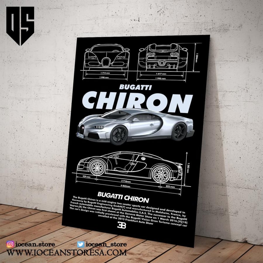 Paperboard poster - BUGATTI CHIRON