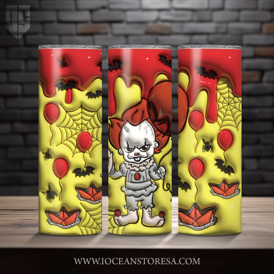 ‏Tumbler / ترافل مق سعة 20 أونصة -  تمبلر - شخصيات مرعبة - horror movie characters - IT - Pennywise