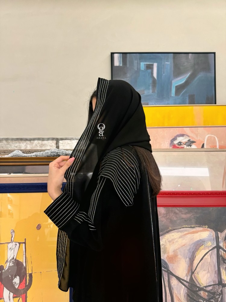 عباية كريب اسود