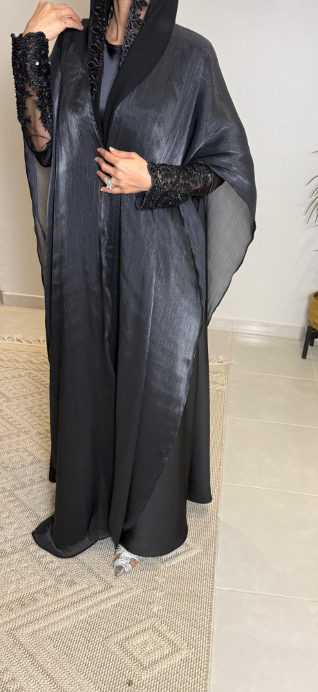 عبايه شيفون أسود