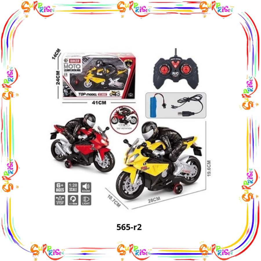 Remote control motorcycle medium size