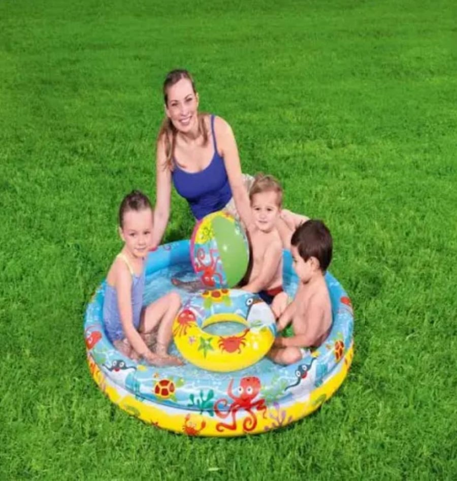 Pool with cover and ball