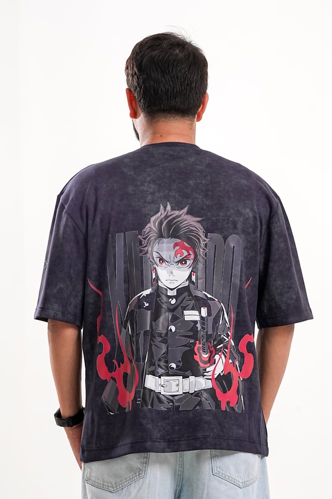 تيشرت انمي كحلي - Tanjiro