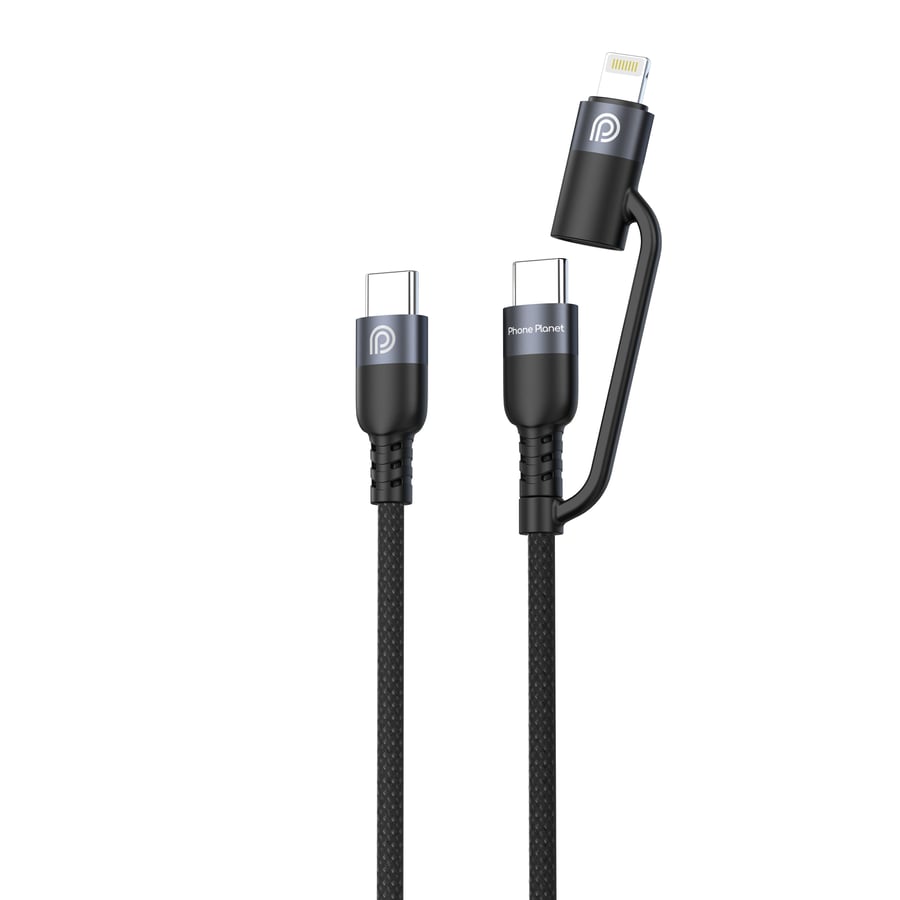 فون بلانت - كيبل 3 في 1 PD 60W TYPE-C - LIGHTING طول 1.2M