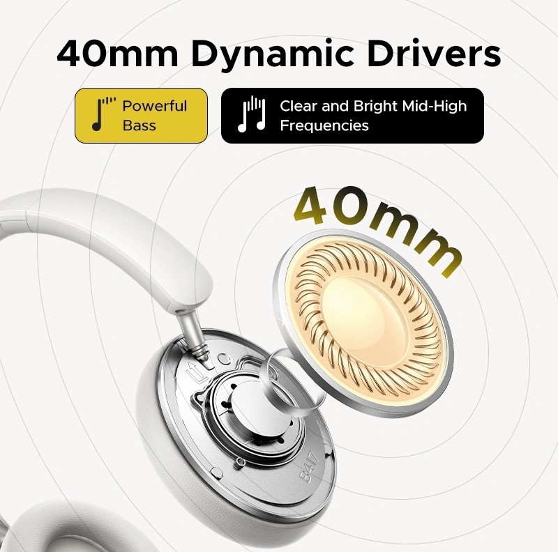 سماعات رأس لاسلكية UGREEN Studio Max2، تدوم حتى 80 ساعة،