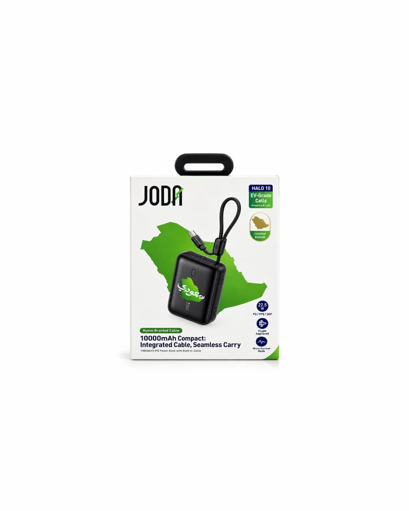 بطارية متنقلة JODA HALO 10 بسعة 1000mAh – إصدار اليوم الوطني السعودي