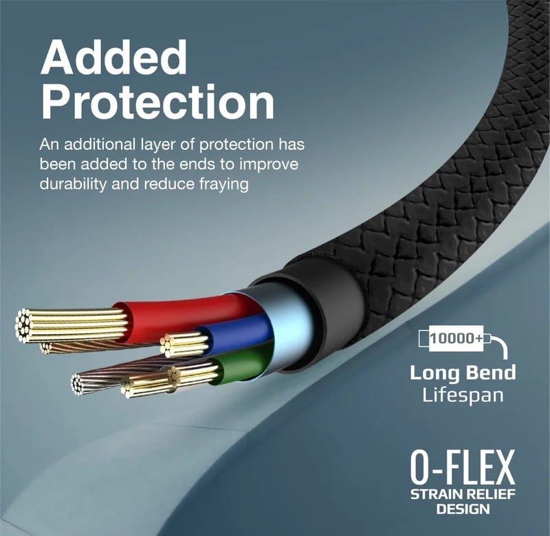 كابل Promate XCord-Ai من USB-A إلى Lightning للآيفون