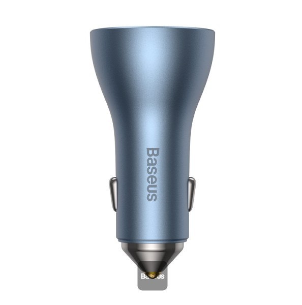 Baseus Golden Contactor Pro شاحن سيارة سريع 65 واط – 2 USB-C وUSB-A - أزرق