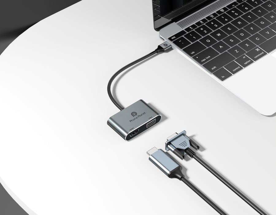 فون بلانت - موزع USB-A - HDMI+VGA