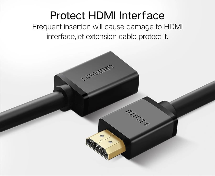 كابل تمديد UGREEN بطول 2 متر ، يدعم دقة 4K بمعدل 60 هرتز، HDMI ذكر إلى أنثى – HD107 – 10142