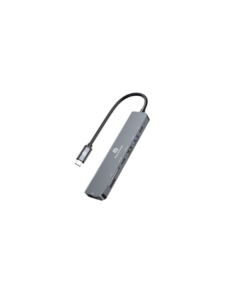 فون بلانت - موزع USB-C متعدد الوظائف 7 في 1 يدعم دقة 4K فائقة الوضوح بمعدل 60 هرتز | نقل بيانات سريع | شحن سريع بقوة 60 واط