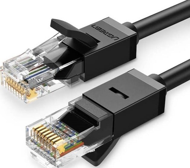 كابل شبكة محلية من نوع UGreen Cat 6 U/UTP بطول 2 متر - أسود | 20160