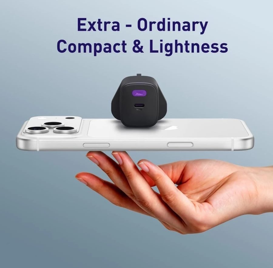 بكج JODA NeoPlug 2in1 شاحن جداري سريع 40W مع كيبل USB-C إلى USB-C 60W بطول 1 متر – أسود