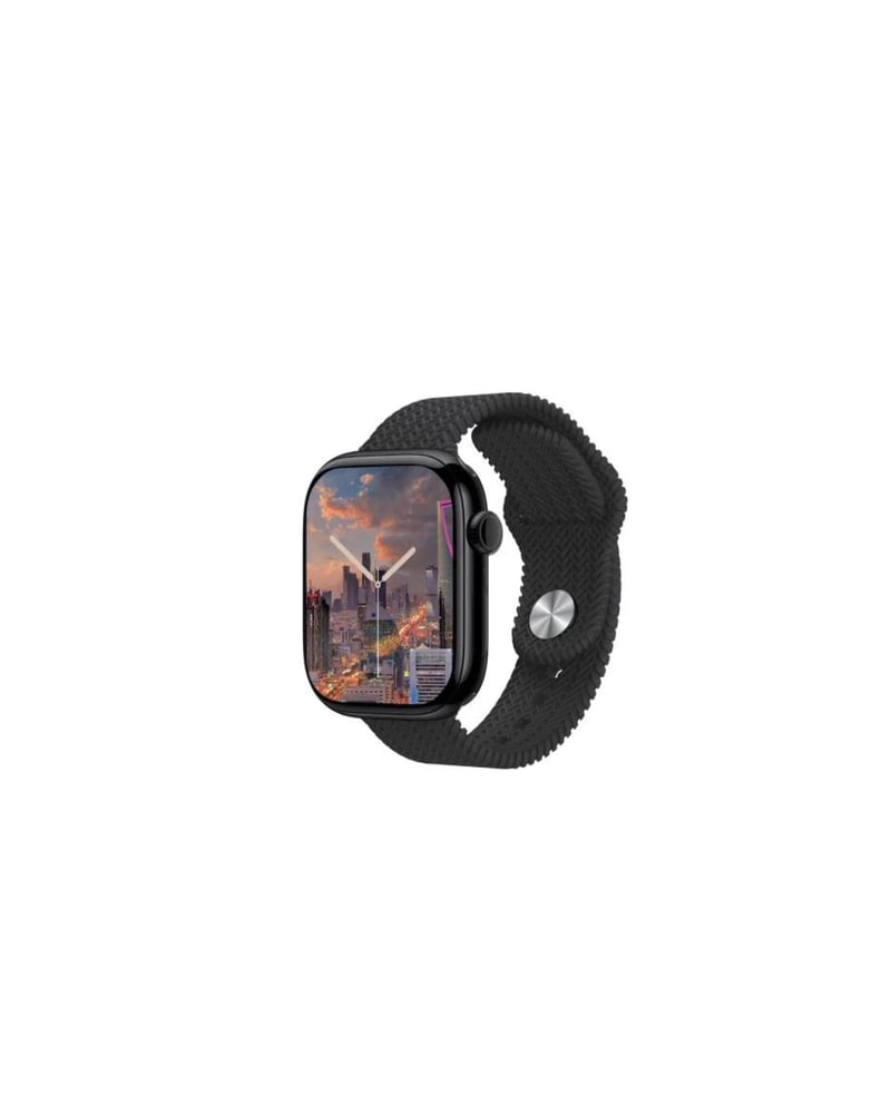 ساعة EONE Smart Watch 11 بشاشة AMOLED HD + مكالمات بلوتوث + قياس نبض القلب + أوضاع رياضية (مع سوارين وشاحن مغناطيسي)