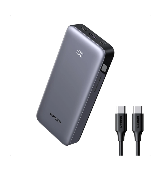 UGREEN - بطارية متنقلة 20000مللي امبير وبقوة 30 واط - بمنفذي USB-C ومنفذ USB