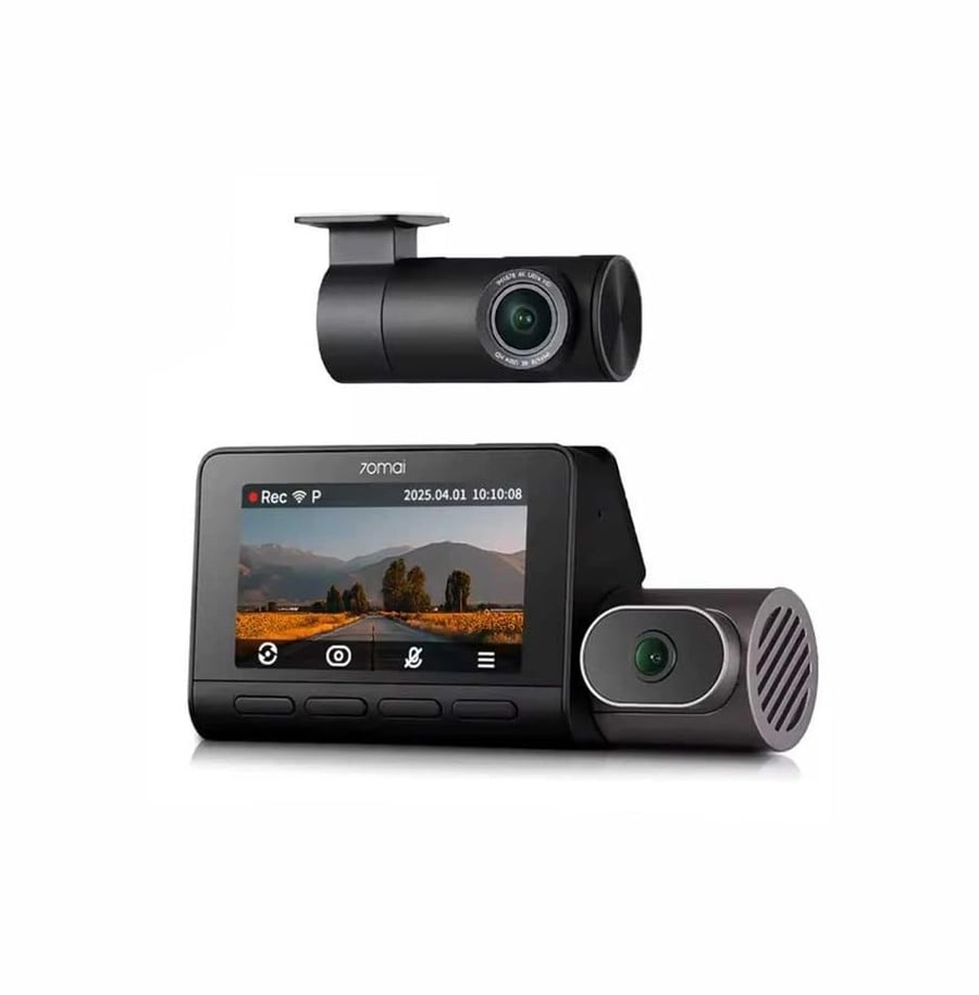كاميرا سيارة داش كام بالمكثف 70mai T800 امامية وخلفية وداخلية بتقنية HDR بنظام GPS