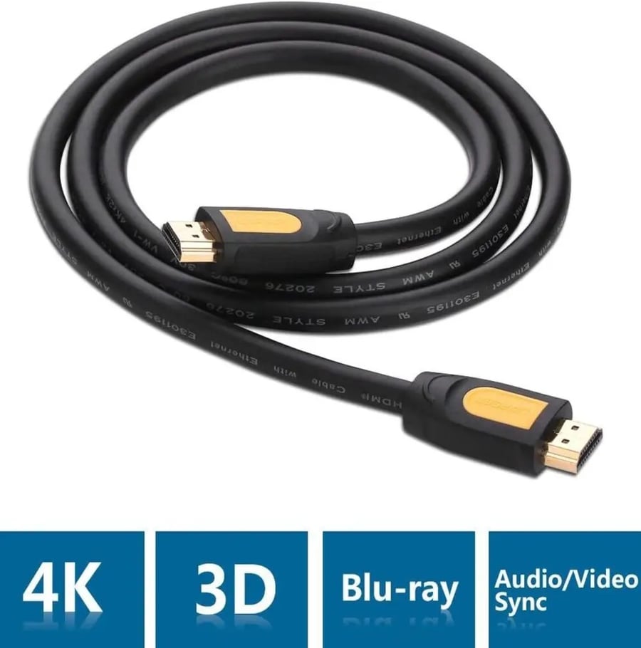 كابل UGREEN HDMI 1.4 بطول 5 أمتار عالي السرعة بدقة 4K@30Hz UHD دائري لأجهزة PS5 و PS4 و Xbox والكمبيوتر المحمول والكمبيوتر الشخصي والشاشة وجهاز العرض و HDTV