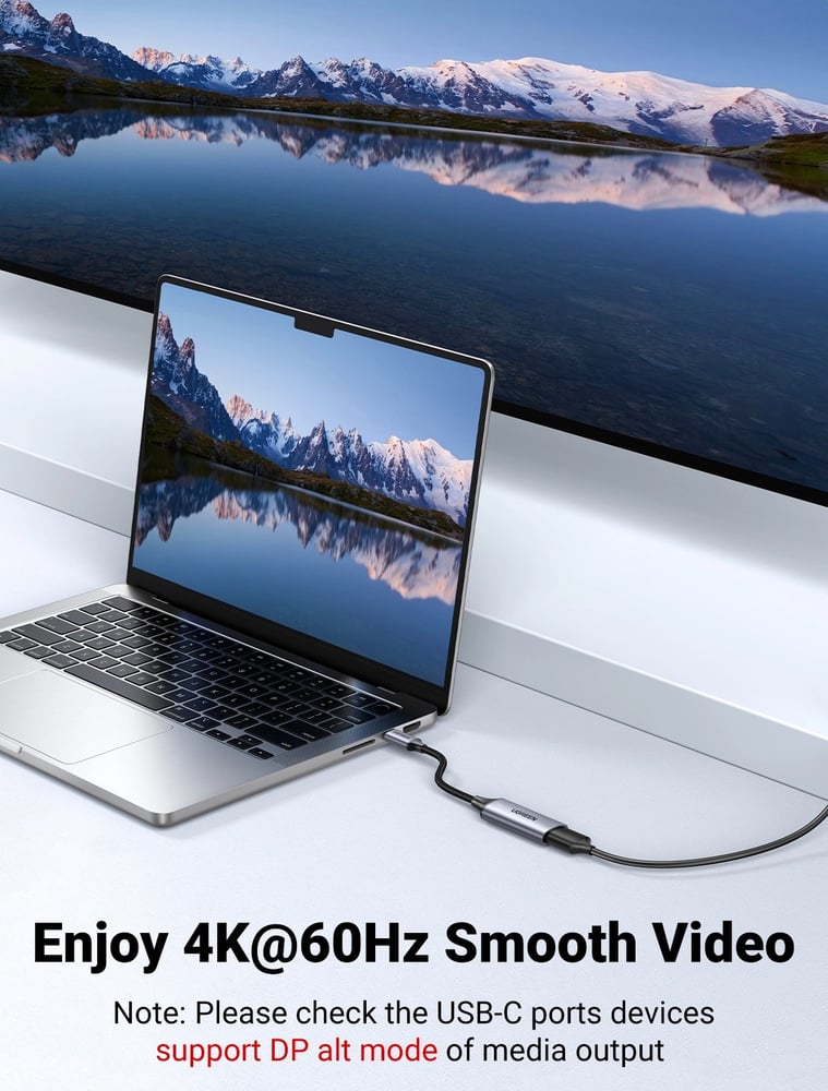محول UGREEN من النوع C إلى HDMI مصنوع من الألومنيوم – CM297 – 70444