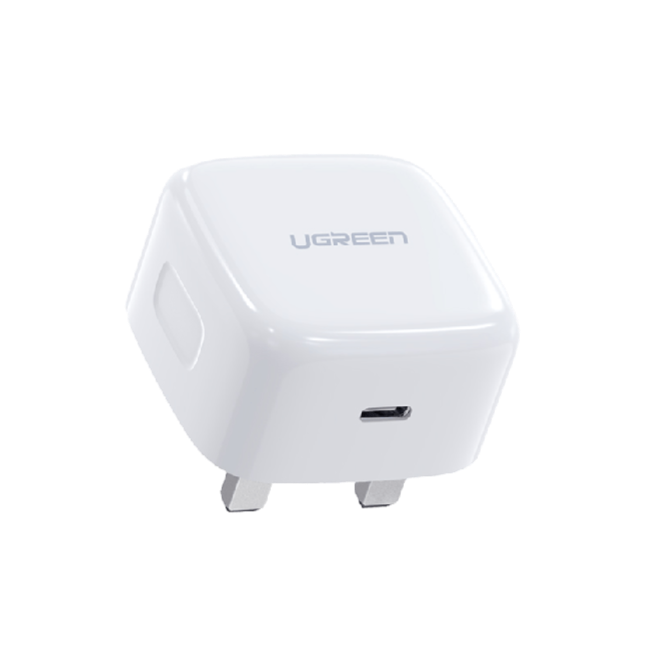 شاحن جداري Ugreen بمنفذ USB-C، شاحن سريع 20 واط