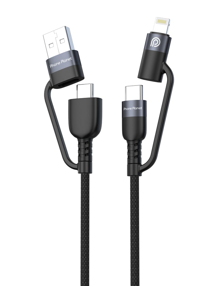 فون بلانت - كيبل 4 في 1 60W - USB-A/Type-C to Lightning or Type-C