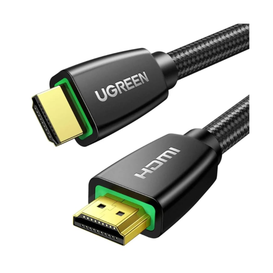 كابل UGreen HDMI ذكر إلى ذكر مضفر - 1 متر (أسود) (HD118/40408)