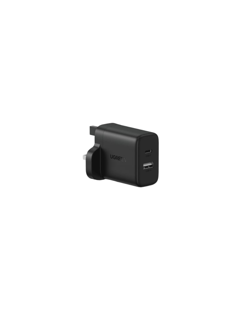 شاحن جداري من Ugreen مزود بمنافذ USB-C و USB بقوة 20 واط