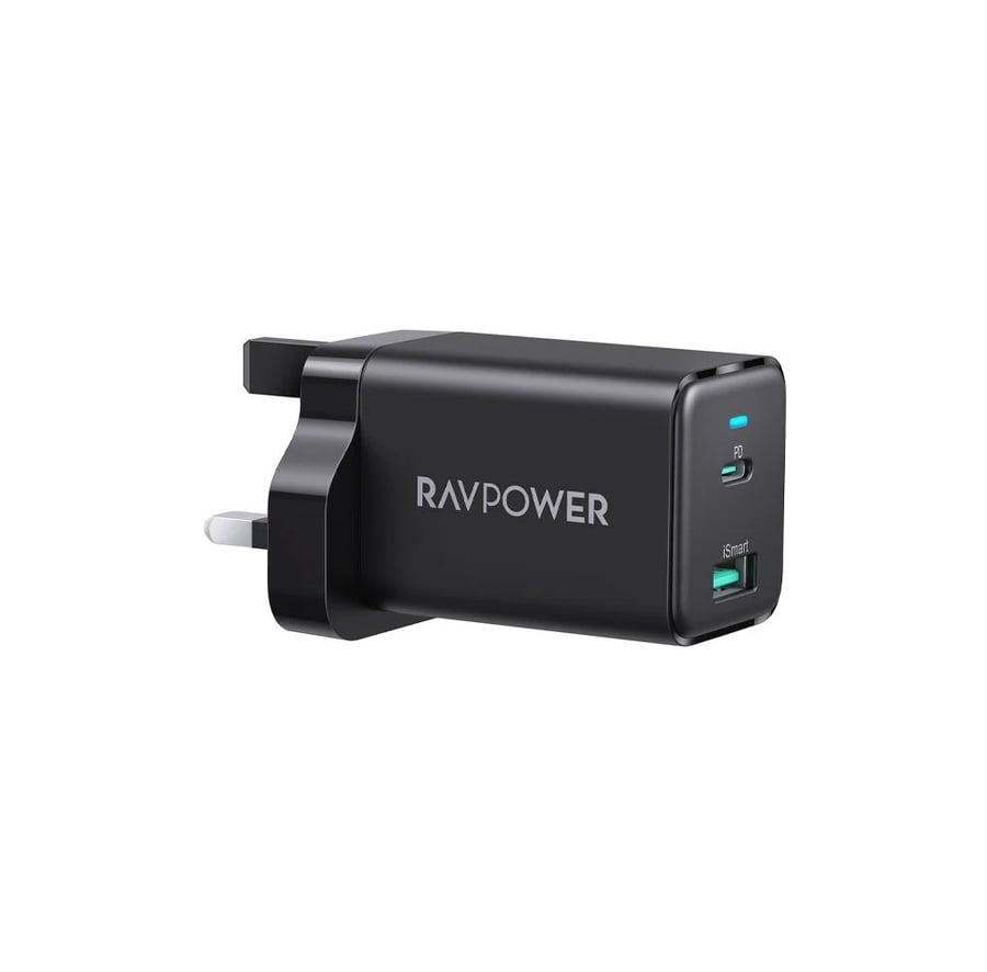 فيش جداري شاحن حائط منفذين راف باور 45 واط RAVPower RP-PC171 PD 2-Port Wall Charger