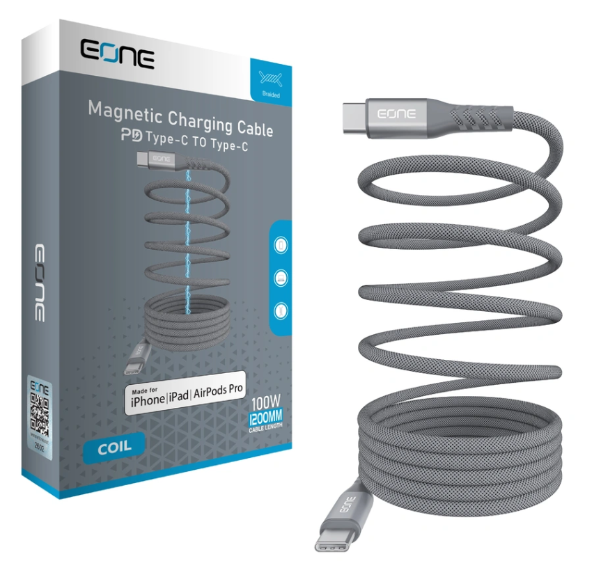 كيبل EONE USB-C إلى Lightning سريع 27W بطول 1.2 متر – Magnetic