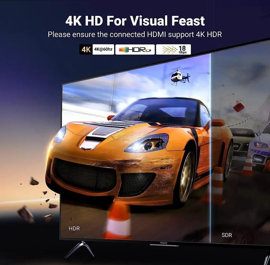 كابل تمديد HDMI من UGREEN بطول 5 أمتار، ذكر إلى أنثى، يدعم دقة 4K بمعدل 30 هرتز، متوافق مع أجهزة نينتندو سويتش، إكس بوكس، بلاي ستيشن 5، بلاي ستيشن 4، روكو تي في ستيك، كروم كاست، تلفزيون عالي الدقة، كمبيوتر محمول