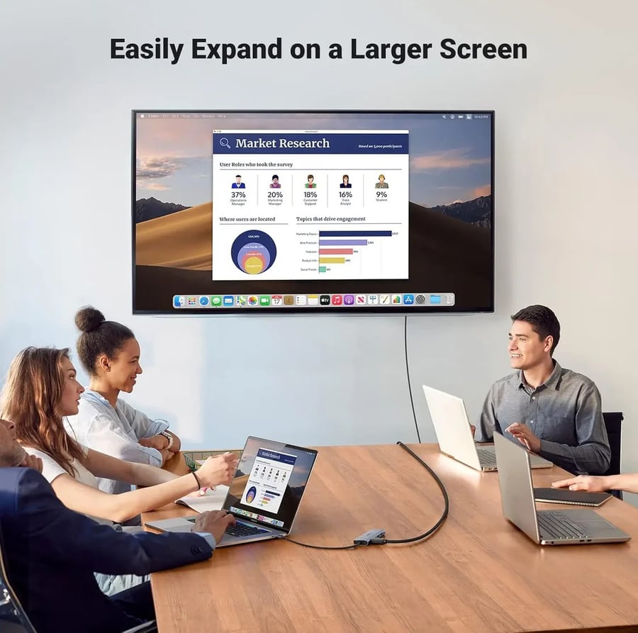كابل UGreen HDMI ذكر إلى ذكر مضفر - 1 متر (أسود) (HD118/40408)