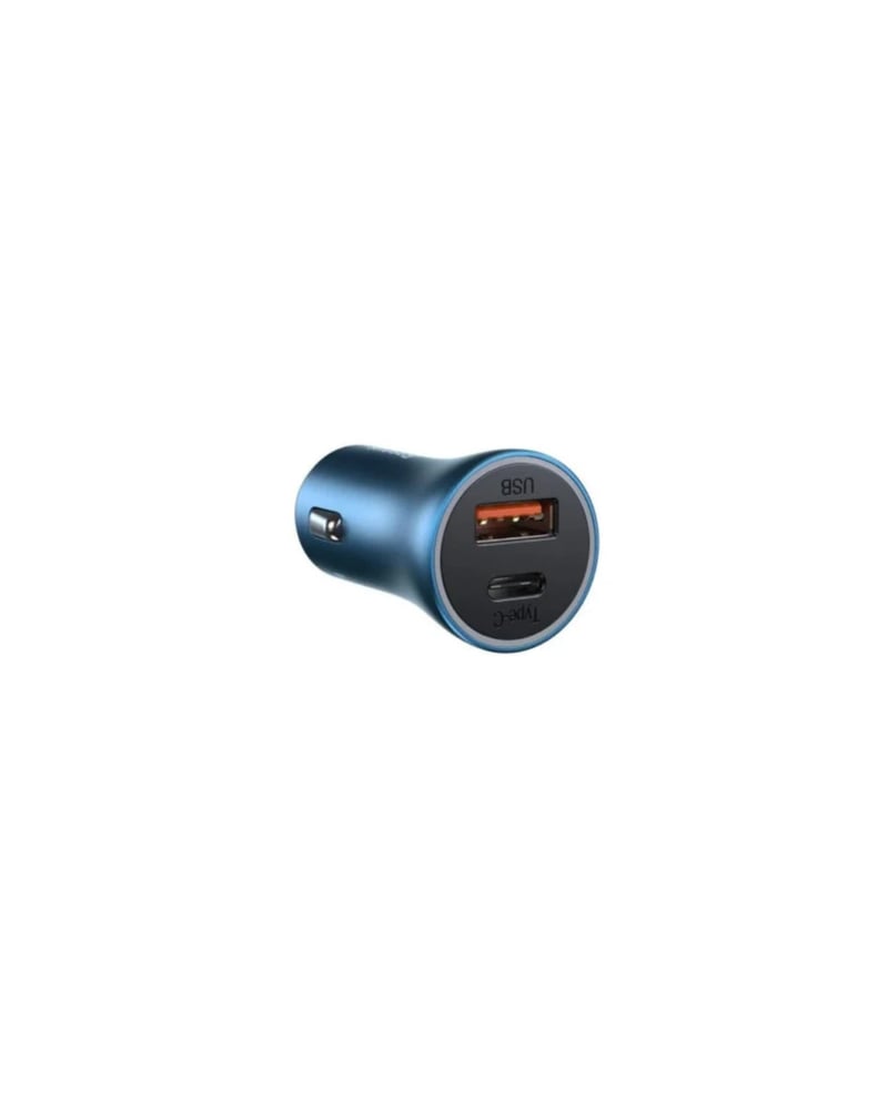 شاحن سيارة بيسوس 60W بمنفذ تايب سي - منفذ USB-A