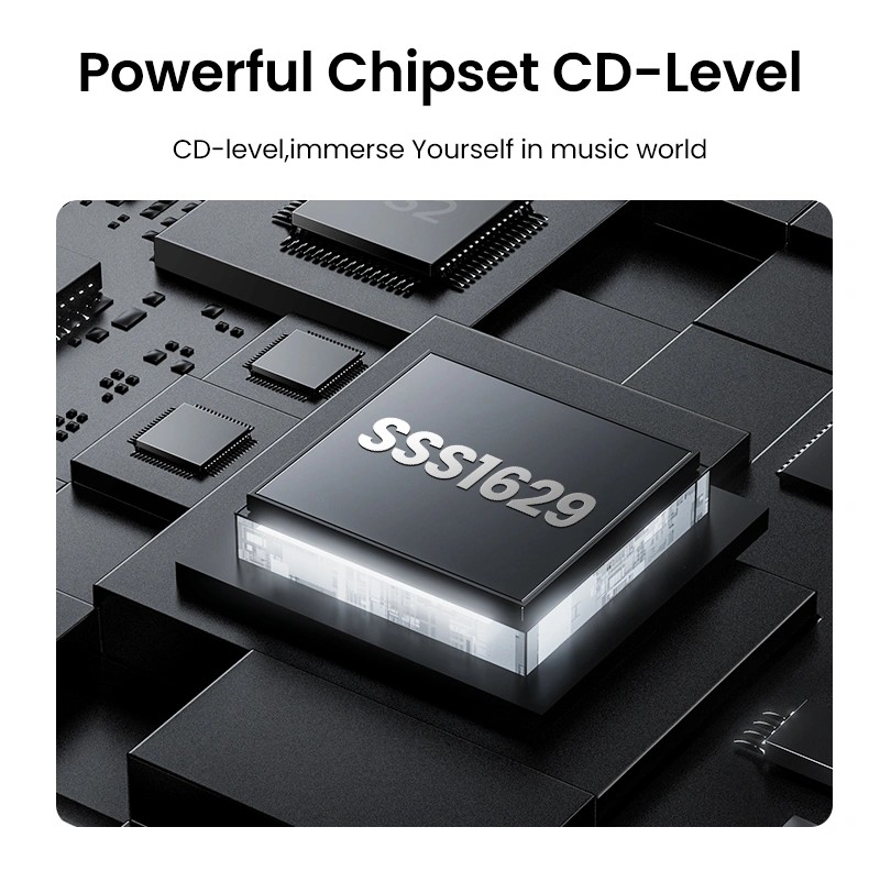 محول صوت ستيريو خارجي USB من UGREEN بطول 15 سم (أسود) – CM129 – 40964