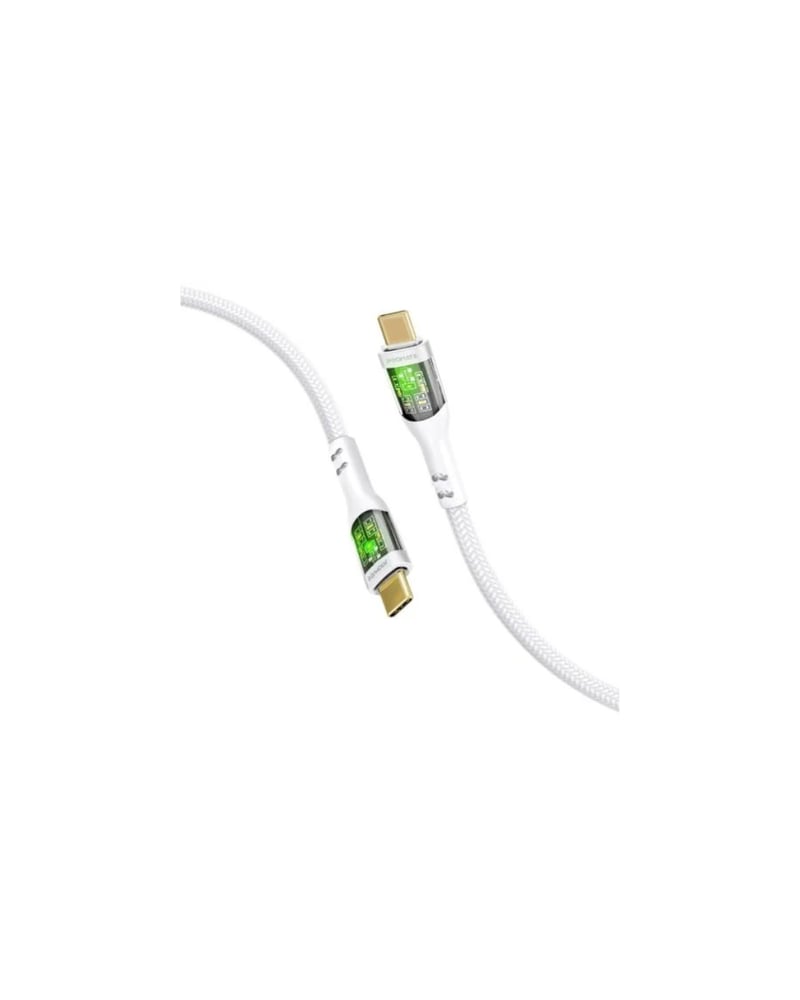Promate كابل USB-C فائق السرعة بقدرة 60 واط مع غلاف شفاف