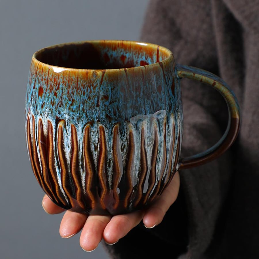 كوب قهوة سيراميك 500 مل  | Flower Ceramic Cup