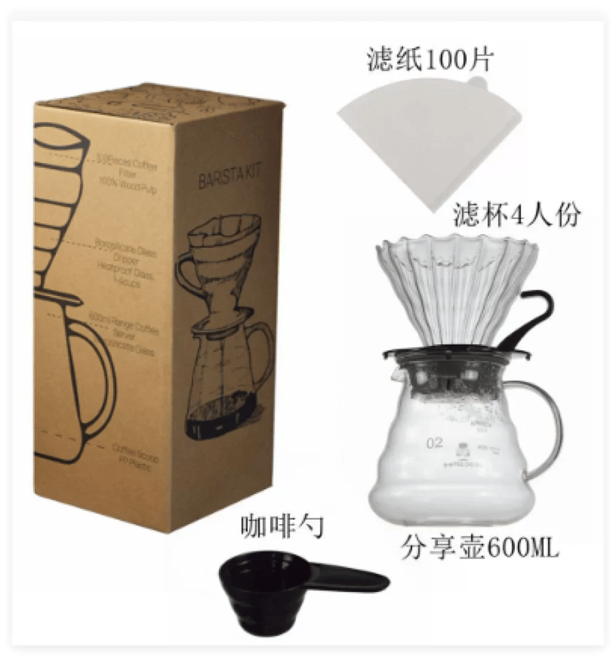 طقم تقطير V60 -4 قطع