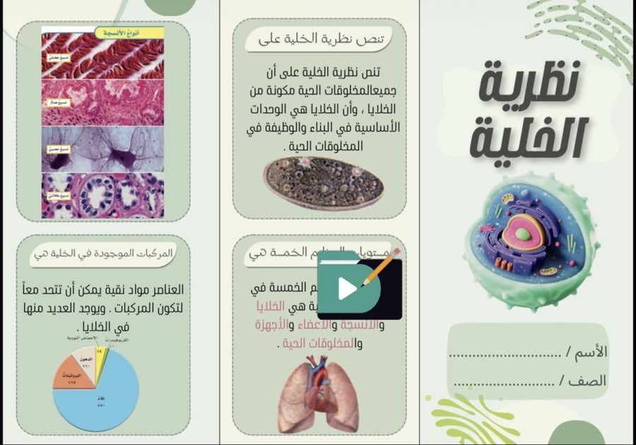مطويات علوم الصف السادس الابتدائي الفصل الدراسي الأول PDF – 12 مطوية