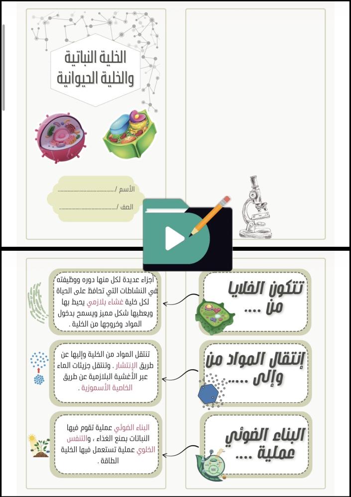 مطويات علوم الصف السادس الابتدائي الفصل الدراسي الأول PDF – 12 مطوية