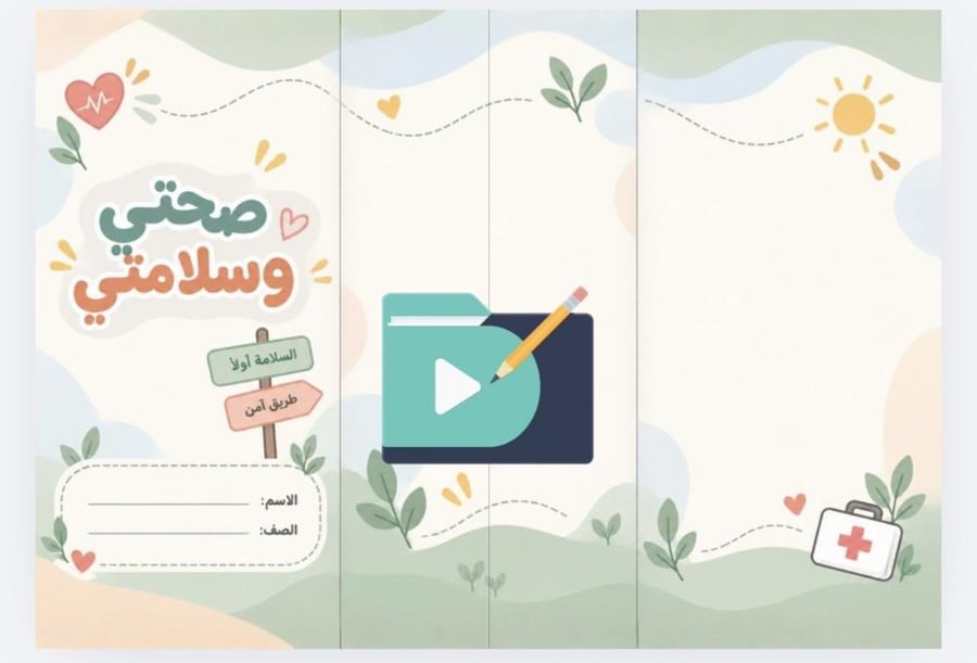 مطوية صحتي وسلامتي للصف الثالث ابتدائي الفصل الدراسي الأول PDF