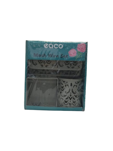Decorative set with pencil case and paper holders