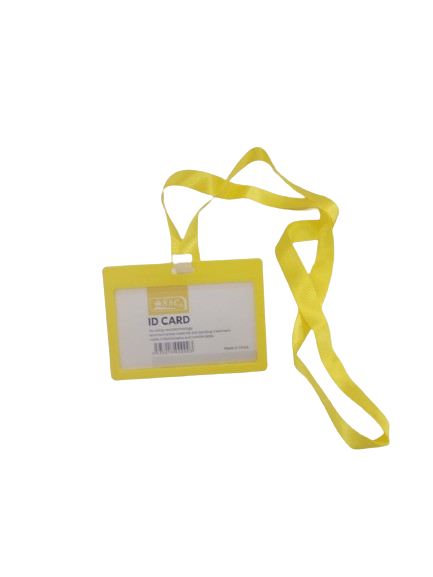 Yellow card holder with SBC rope