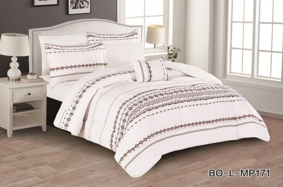 Summer tablecloth set 7 pieces for two with fixed filling