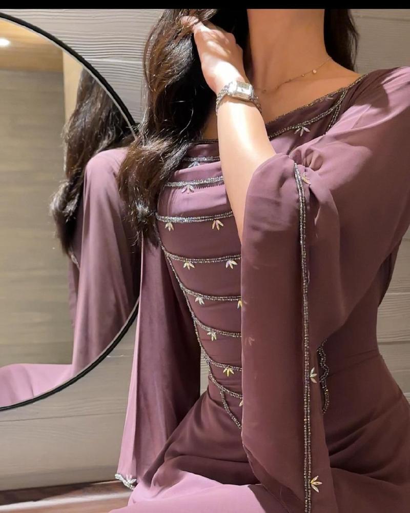 فستان شيفون ناعم مبطن