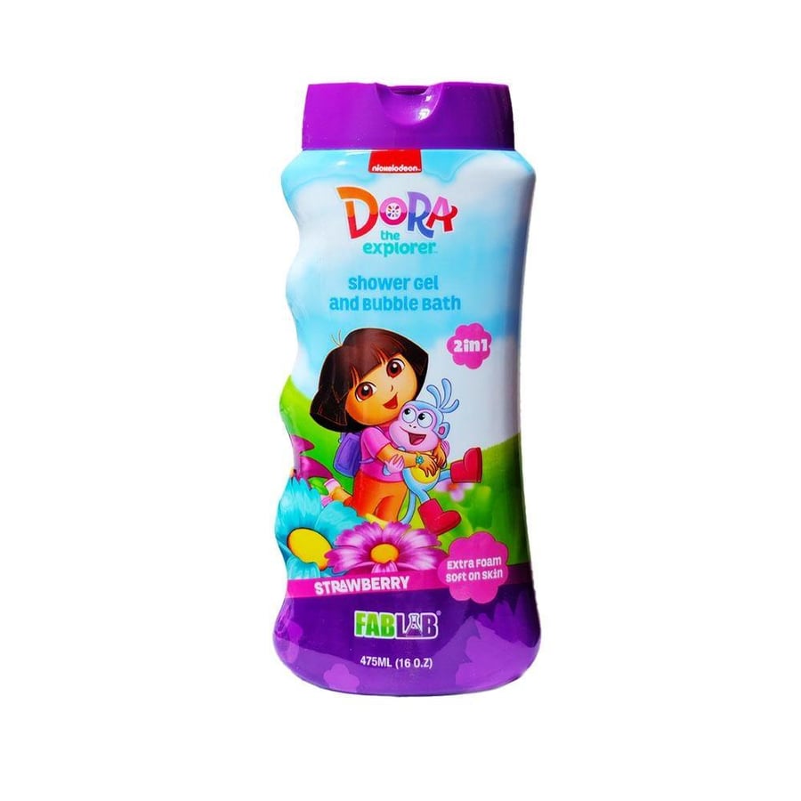 Nickelodeon Dora Shower Gel + Double Foam Bathing Bubbles and Soft on the skin - 475 ml
