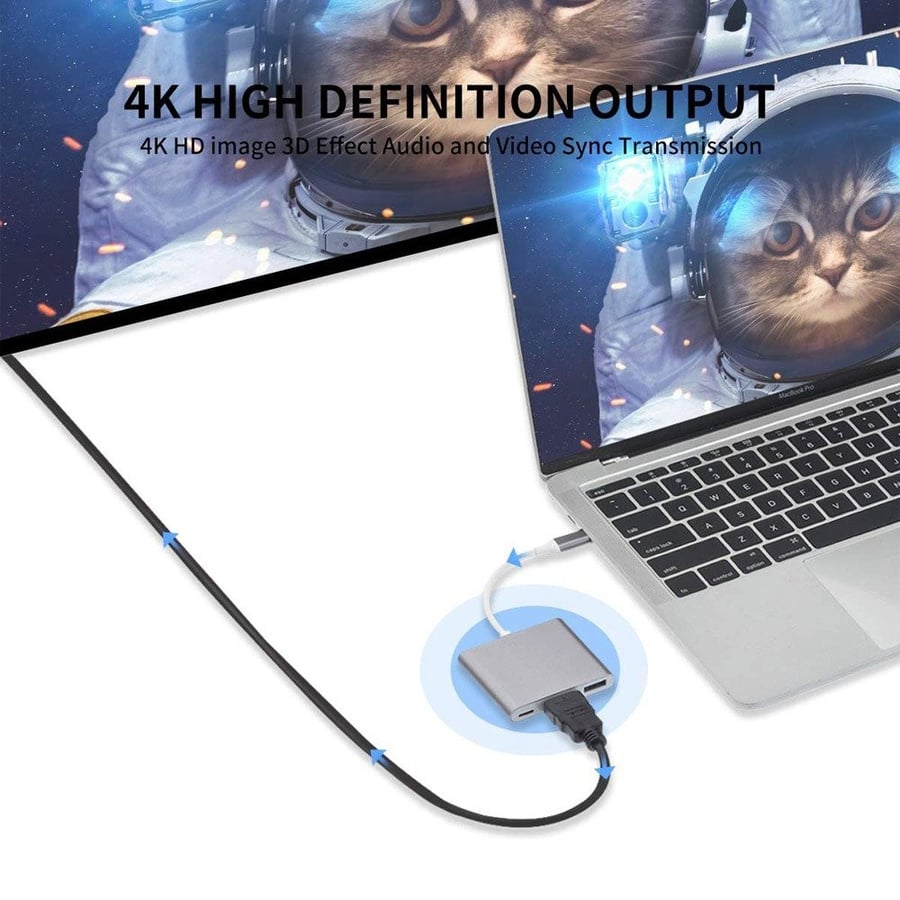 3 in 1 adapter Type-c to HDMI